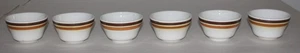 Juego de 6 cuencos de sopa Buffalo China caldo blanco con rayas tostadas y marrones - Imagen 1 de 15