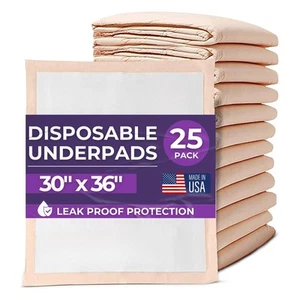 Premium Einweg Spannfutter Unterlagen 25 Stück, 30" x 36" - Hoch saugfähiges Bett... - Bild 1 von 7