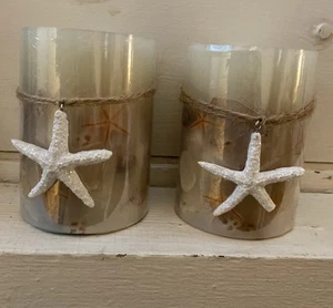 Set Of 2 Pier 1 Imports Coconut Isles Scented 3x4” Pillar Candles NEW Sealed - Picture 1 of 4