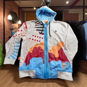 Vintage Y2K Akdmks Jeans Level Hoodie 2XL Colorblock Rare Streetwear Stars - Bild 1 von 15