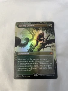 MTG Magic The Gathering Hunting Grounds Foil Borderless Enchantment - Picture 1 of 2