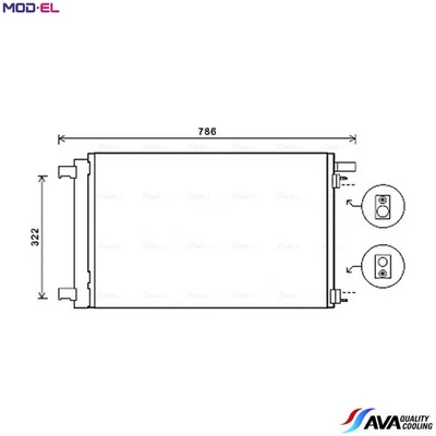 CONDENSER AIR CONDITIONING PEA5364D FOR PEUGEOT RCZ 308/CC 5FG /EP6CDTX 1.6L - Image 1 of 4