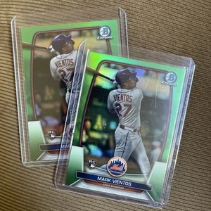 2023 Bowman Chrome Mark Vientos Green Refractor /99 Rookie RC Mets SP #43 - Picture 1 of 2