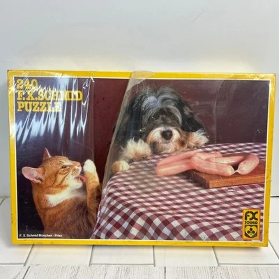 F.X. Rompecabezas Schmid Vintage 240 Piezas Gato Perro Salchicha Sellado Coleccionable Nuevo Foto 1 de 4