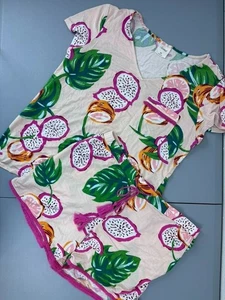 Soma Damen XS Rosa Drachenfrucht Gemustert Shorts Kurzarm Pyjama Set - Bild 1 von 7