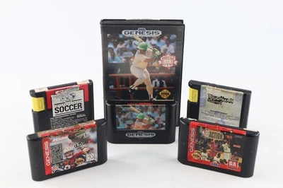 MLB Sports Talk Baseball NBA Action NFL QB Soccer Toughman Sega Genesis Lot - Image 1 of 4