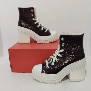 Damen Converse Chuck 70 de Luxe Absatz Hi Crinkle Leder A13387C Größe 6,5 - Bild 1 von 8