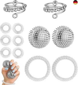 12 Stück Skills Set, Akupressur-Ring, Massageball Für Massage, Stressabbau, S - Bild 1 von 7