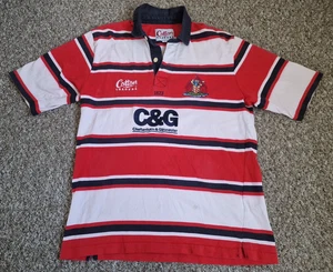 Vintage GLOUCESTER RUGBY 2003 2005 C&G Bank Home Shirt 2004 - UK Size: LARGE - Picture 1 of 4