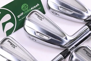 Left Hand Titleist T100 2021 Irons / 4-9i / Stiff Flex KBS $-Taper 120 Shafts - Picture 1 of 7
