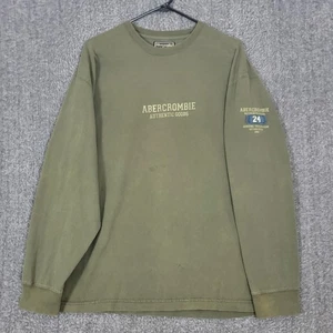 Abercrombie & Fitch T-Shirt Herren L olivgrün langarm Y2K Authentic Goods - Bild 1 von 11