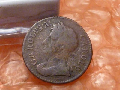 Farthing original 1675 Charles II Colonial Times #3 Foto 1 de 3