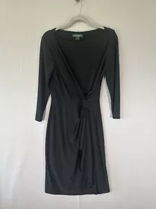 LAUREN Ralph Lauren Gr. 8 Atemberaubendes Faux Wickelkleid Raffung Rüschen gefüttert - Bild 1 von 9