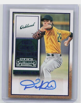 2015 Panini Contenders #16 Dakota Chalmers Draft Ticket Autographs Blue Foil - Image 1 of 2