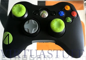 Xbox 360, Microsoft OEM Wireless Controller, Custom, Stealth Scandal Green Grip - Picture 1 of 3