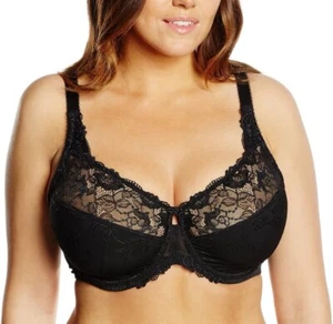 DELIMIRA Women's Minimizer Plus Size Bra Full Coverage Lace Underwire Bra 46DD - Picture 1 of 5
