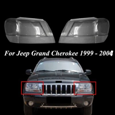 Clear Headlight Lens Shell Headlamp Cover Cap For Jeep Grand Cherokee 99-04 Pair - image 1 of 4