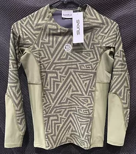 SKINS Compression Series-3 Women's Long Sleeve Top Khaki Angle XS/S New with Tag - Picture 1 of 16