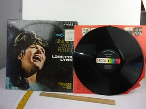 Loretta Lynn Singin with Feelin" Decca album LP VINTAGE vinyl VG+ Orig - Picture 1 of 9