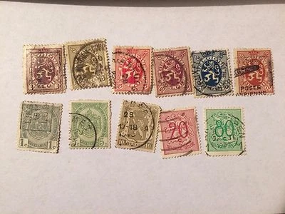 Set of 11 Belgium Stamps; Used (See Description for Details) #3 - Image 1 of 4