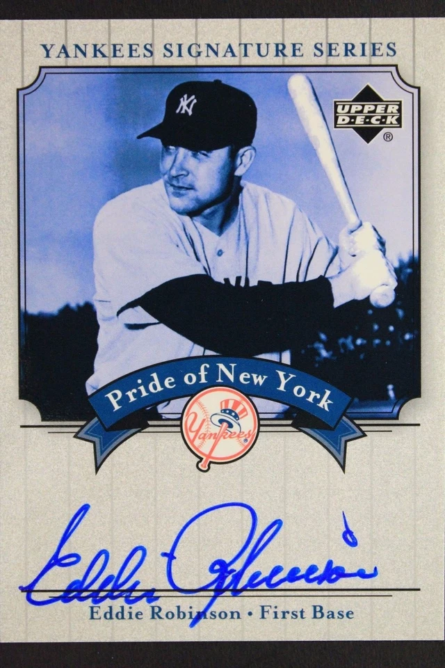 Eddie Robinson HOF Autographed 2003 UD Pride of New York Yankees Series Card - Image 1 of 4