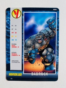 Tarjeta Power Cardz Youngblood #1 Badrock casi nueva-como nueva - Imagen 1 de 1