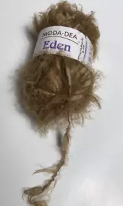 Moda Dea Eden Yarn EARTH Beige Color 5330 Eyelash 1 skein 50g Nylon Made Italy - Picture 1 of 7