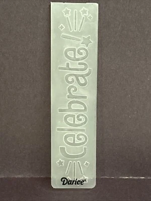 Darice Slimline Mini Embossing Folder Celebrate Card Making Scrapbooking Crafts - Image 1 of 2