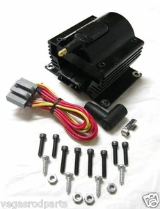 12 VOLT EXTERNAL IGNITION COIL E-CORE STYLE black universal - Picture 1 of 1