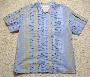 Camicia Columbia PFG uomo L manica corta pesca ventilata stampa marlin bottoni - Foto 1 di 9