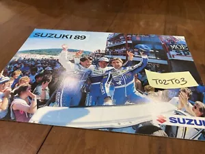 Suzuki Motorbike 1989 GSX-R750 DR750 TS125R VS1400 GS500E Etc Leaflet Catalogue - Picture 1 of 3