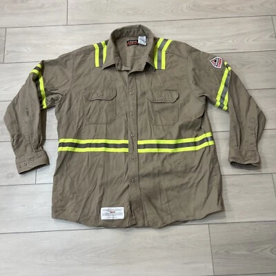 Bulwark FR Midweight Enhanced Visibility Button Long Sleeve Uniform Shirt XXL - Image 1 of 4
