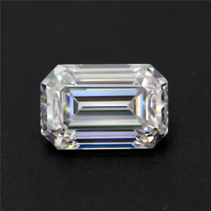 2x3~10x14mm White D Color VVS1 Emerald Cut Moissanite Stone With Certificate - Picture 1 of 11