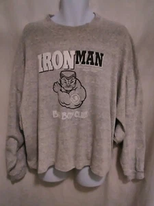 IRON MAN BIG BOY CLUB XL REAL BODY BUILDING SINCE 1936 100% COTTON 935484 E136 - Picture 1 of 5