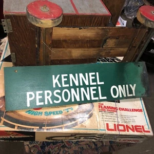 vintage Masonite sign placard from horse racing track Kennel personnel only 22/6 - Picture 1 of 8