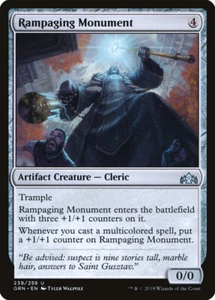 MTG Magic GRN Guilds of Ravnica - 1x EN NM 239 U Rampaging Monument - Imagen 1 de 1