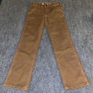 GAP Slim Straight Stretch Jeans Youth Boys Size 10 Brown Pockets Casual