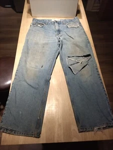 Canyon River Blue 36X 30 Ripped Distressed Vintage Jeans - Picture 1 of 15