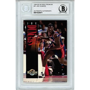 1994-95 Skybox #47 Joe Dumars Signed Card AUTO BAS Beckett Slabbed Pistons - Picture 1 of 6