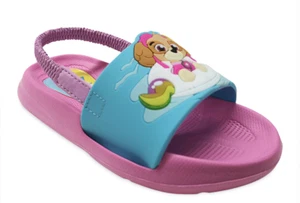 Paw Patrol Girls slide sandals Pink blue Size 5/6 7/8 Skye and Everest Foam NWT - Picture 1 of 2