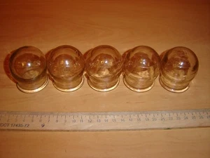 Lote de 5 tazas antiguas de vidrio para ventosas de flebotomía médica que dejan sangrar la sangre - Imagen 1 de 3