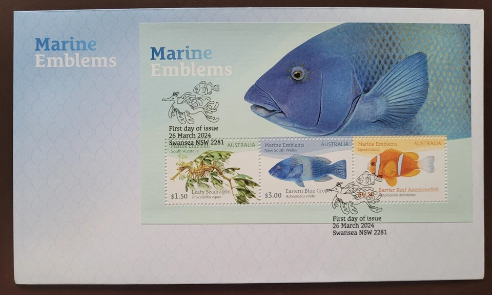 Australia 2024 / Fishes - Australian States Marine Emblems / FDC - Image 1 of 1