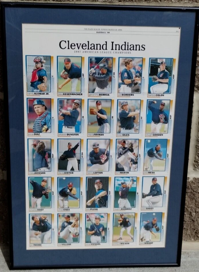 Cleveland Indians 1997 American League Champions Baseball Plain Dealer Poster - Image 1 of 4