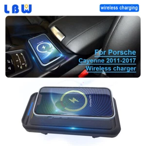 15W Wireless Car Phone Charger Black Charging Mat For 2011-2017 Porsche Cayenne - Foto 1 di 12