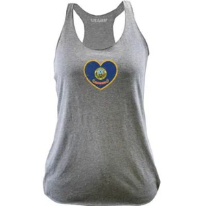 Original Ladies Idaho Heart State Flag Racerback Tank Top - Picture 1 of 6