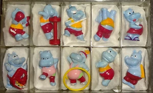 SATZ • Happy Hippos im Fitness-Fieber (ohne Brille) • 1990 • ORIGINAL - Bild 1 von 1