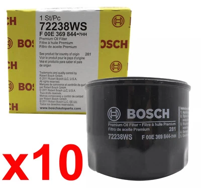 Масляный фильтр Bosch 10 шт. для GMC Chevy Buick Cadillac Oldsmobile Pontiac 72238WS - Изображение 1 из 4