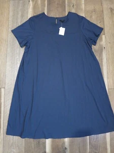 J.Jill Wearever 191832 Women's Blue Collection Crew Neck T-Shirt Dress Sz XL pet - Picture 1 of 9