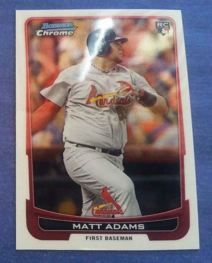 MATT ADAMS 2012 BOWMAN CHROME #23 ST. LOUIS CARDINALS(10-CARD ROOKIE CHROME LOT) - Изображение 1 из 1