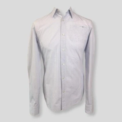 Scotch & Soda Shirt Mens Size M Blue Long Sleeve Polka Dot Pattern Pocket Shirt  - Image 1 of 4